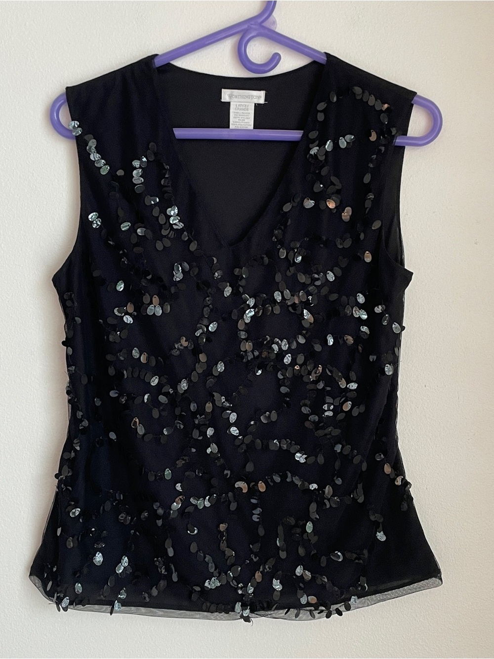 Vintage Y2K Black Sequin Tank Top Large
Going Out Holiday Cocktail Whimsigoth - Picture 9 of 11